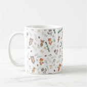 Whimsical Woodland Forest Baby Animals & Greenerie Kaffeetasse (Links)