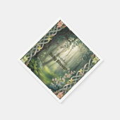 Whimsical Woodland Forest Baby Dusche Serviette (Ecke)