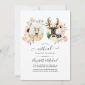 Whimsical Woodland Forest Deer Virtual Wedding Einladung (Vorderseite)