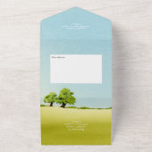 Whimsical Woodland Forest Deer Wedding All In One Einladung (Außenbereich)