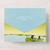 Whimsical Woodland Forest Deer Wedding All In One Einladung (Rückseite)