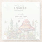 Whimsical Woodland Forest Mushroom Kinderdusche Glasuntersetzer (Rückseite)