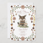 Whimsical Woodland Fox Baby Dusche Einladung (Vorderseite)