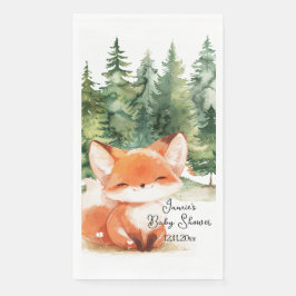 Whimsical Woodland Fox Baby Dusche Serviette