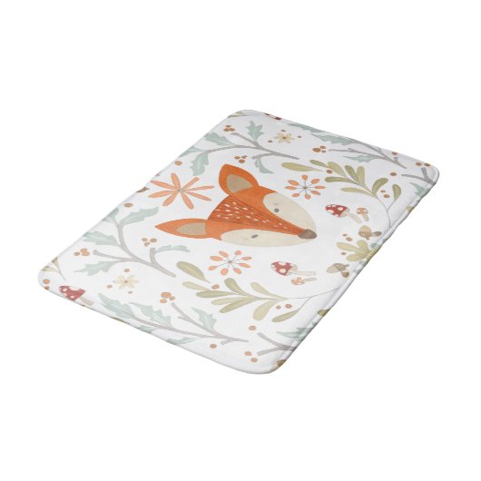 Whimsical Woodland Fox Badematte (Schrägansicht)