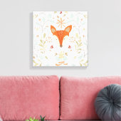 Whimsical Woodland Fox Leinwanddruck (Insitu (Wohnzimmer))
