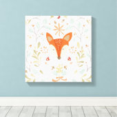Whimsical Woodland Fox Leinwanddruck (Insitu (Holzboden))