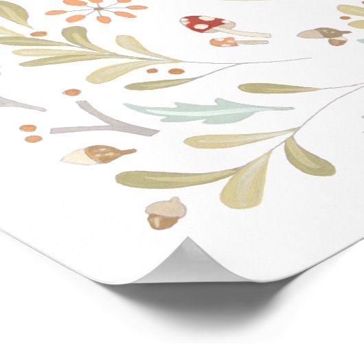 Whimsical Woodland Fox Poster (Ecke)