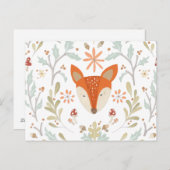 Whimsical Woodland Fox Postkarte (Vorne/Hinten)