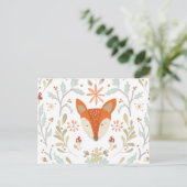 Whimsical Woodland Fox Postkarte (Stehend Vorderseite)