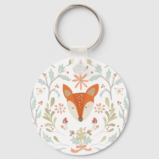Whimsical Woodland Fox Schlüsselanhänger (Vorderseite)
