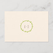 Whimsical Woodland Foxes Elfenbein Hochzeitsinfo-K Begleitkarte (Rückseite)