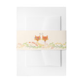 Whimsical Woodland Foxes (Elfenbein) Rustikale Hoc Einladungsbanderole (Vorderseite Beispiel)