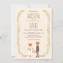 Whimsical Woodland Foxes Elfenbeinhochzeit
