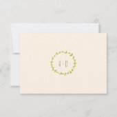 Whimsical Woodland Foxes Hochzeit Elfenbein UAWG RSVP Karte (Rückseite)