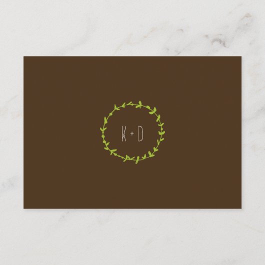 Whimsical Woodland Foxes Wedding Information Card Begleitkarte (Rückseite)