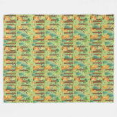 Whimsical Woodland Friends Fleecedecke (Vorderseite (Horizontal))