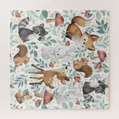 Whimsical Woodland Friends in Forest Puzzle (Horizontal)