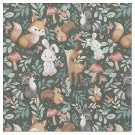 Whimsical Woodland Friends in Forest Stoff