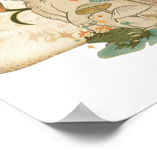 Whimsical Woodland Friends Poster (Ecke)