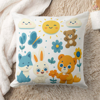 Whimsical Woodland Friends Sonnen-Kissen Kissen