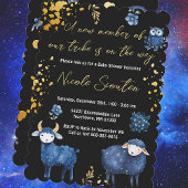 Whimsical Woodland Night: Ein Baby ist unterwegs Einladung