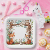Whimsical Woodland Paper Plates Pappteller (Party)