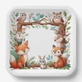 Whimsical Woodland Paper Plates Pappteller (Vorderseite)