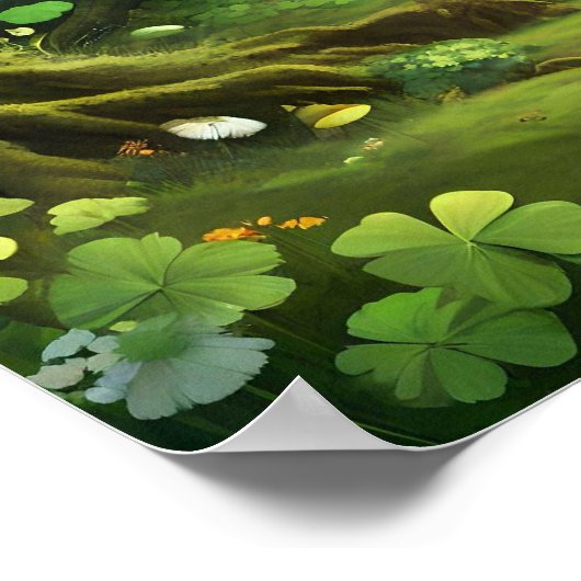 Whimsical Woodland St Patrick's Day Path Poster (Ecke)