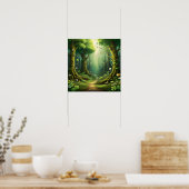 Whimsical Woodland St Patrick's Day Path Poster (Küche)