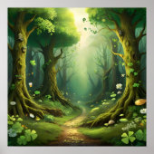 Whimsical Woodland St Patrick's Day Path Poster (Vorne)