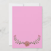 Whimsical Woodland Teddy Bear Pink Baby Shower Einladung (Rückseite)