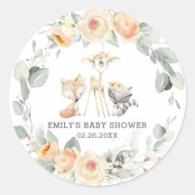 Whimsical Woodland Tiere Gelbe Flora Gefallen