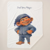 Whimsical Woodland Troll Find Your Magic Gift Sherpadecke (Vorderseite)