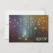 Whimsical Woodland verzauberter Wald Hochzeit RSVP Karte (Vorderseite)