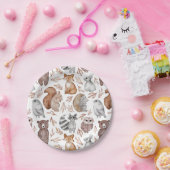 Whimsical Woodland Watercolor Animals Party Pappteller (Party)