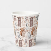 Whimsical Woodland Watercolor Animans Party Pappbecher (Rechts)