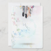 Whimsical Woodland Wildblume Meadow Script Einladung (Rückseite)