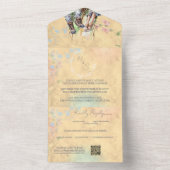 Whimsical Woodland Wildblume Meadow Wedding All In One Einladung (Innen Boden)