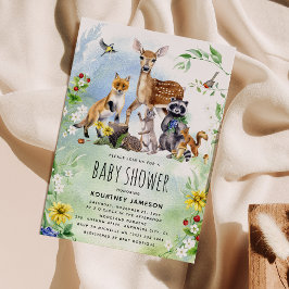 Whimsical Woodland Wonders Baby Shower Einladung