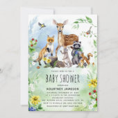 Whimsical Woodland Wonders Baby Shower Einladung (Vorderseite)