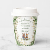 Whimsical Woodland Wonders: Botanisch & tierisch Pappbecher (Rückseite)