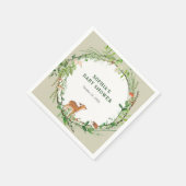 Whimsical Woodland Wreath Serviette (Ecke)