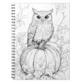 Whimsical Woods Notebook - Autumnal Owl Journal Notizblock (Vorderseite)