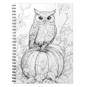Whimsical Woods Notebook - Autumnal Owl Journal Notizblock