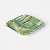 Whimsical Woods | Wald Wasserfarbenlandschaft Pappteller (Gewinkelt)