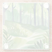 Whimsical Woods | Waldwasserwelt Glasuntersetzer (Rückseite)