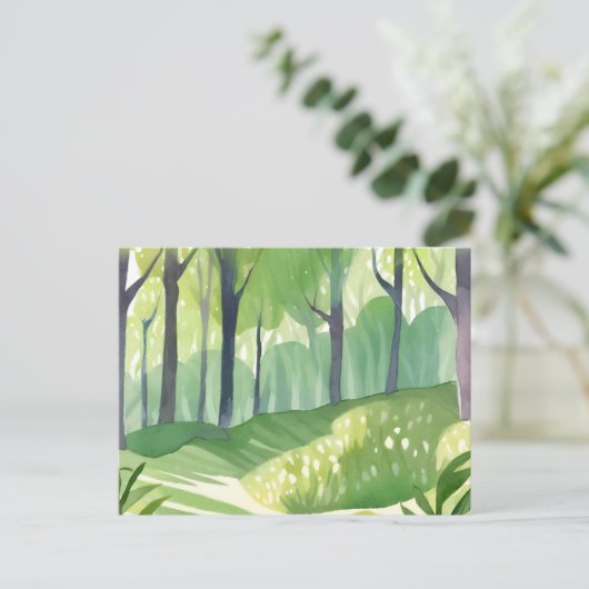 Whimsical Woods | Waldwasserwelt Postkarte (Stehend Vorderseite)