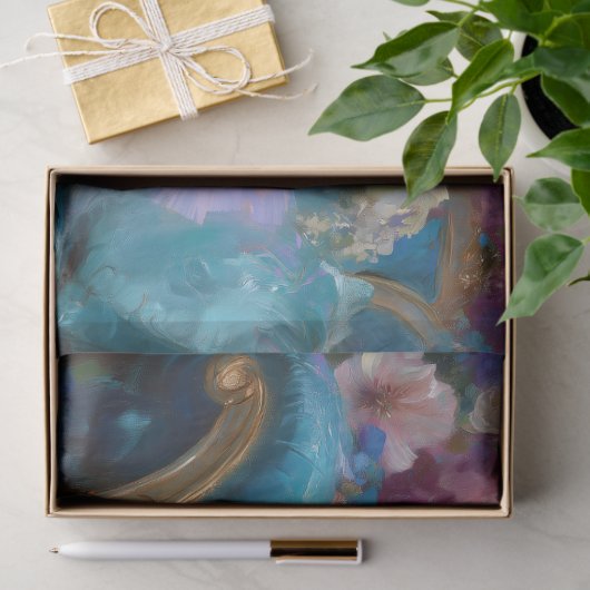 Whimsical Wooly Mammoth Tutu Dinosaur Decoupage Seidenpapier (Geschenk)