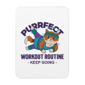 Whimsical Workout Cat Magnet (Vertikal)